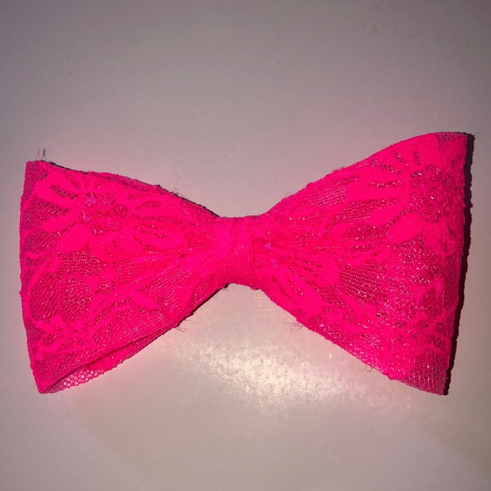 Pink hair bow